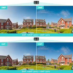 Caméra de Surveillance extérieure IP WiFi couleur 8MP/4MP, dispositif de sécurité sans fil, avec Vision nocturne et angle 180 °