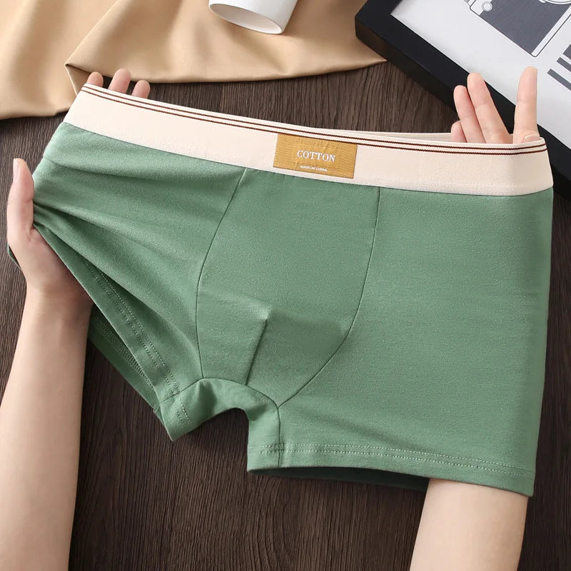 Cotton Boxers Shorts Man Men's Panties Male Basic Boxer Briefs Plus Size Underpants  Breathable Underwear Lingerie For Men