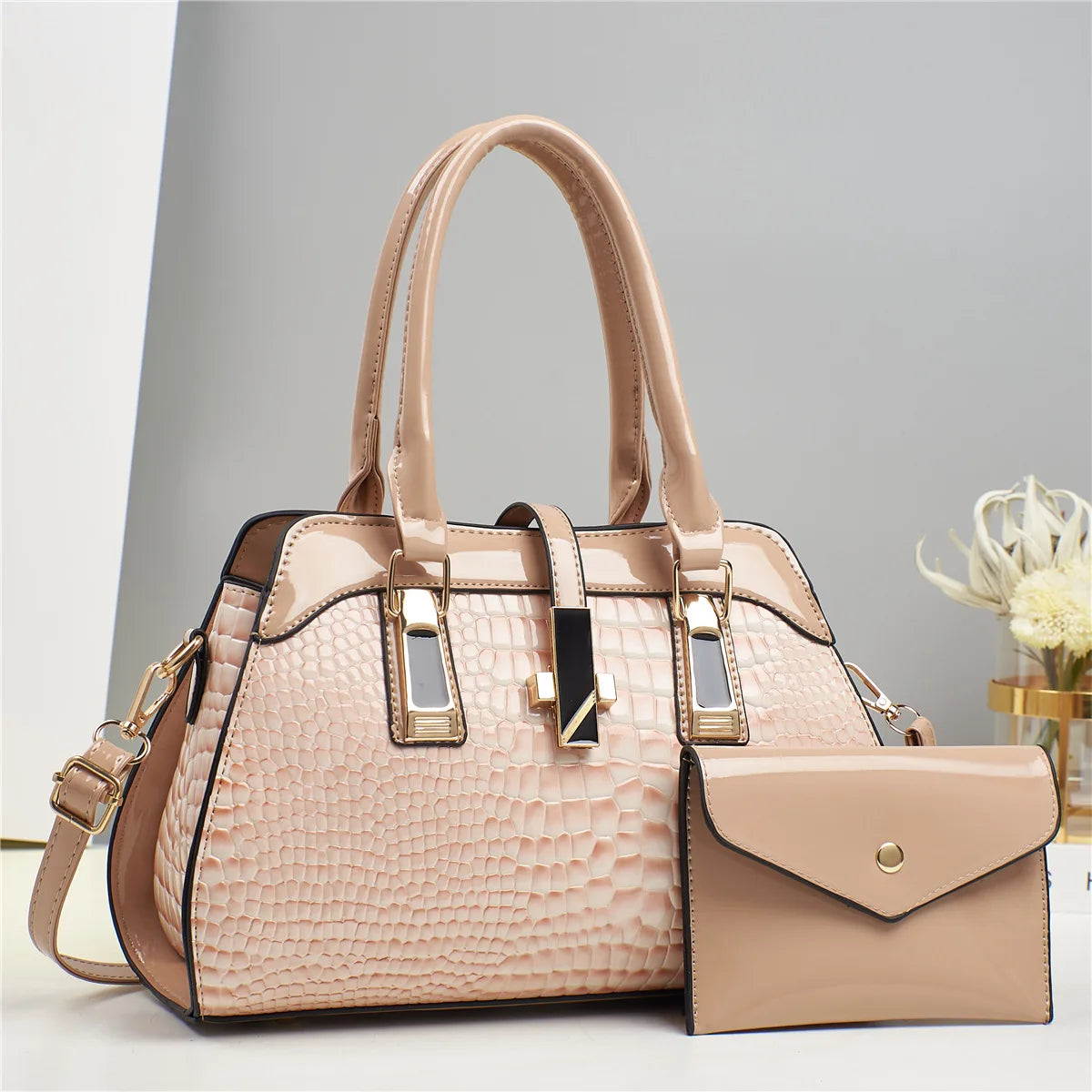Marque de luxe Crocodile sac à main femmes sac fourre-tout en cuir brillant femmes sac à main sac à bandoulière femme sacs à poignée supérieure trajet Shopping