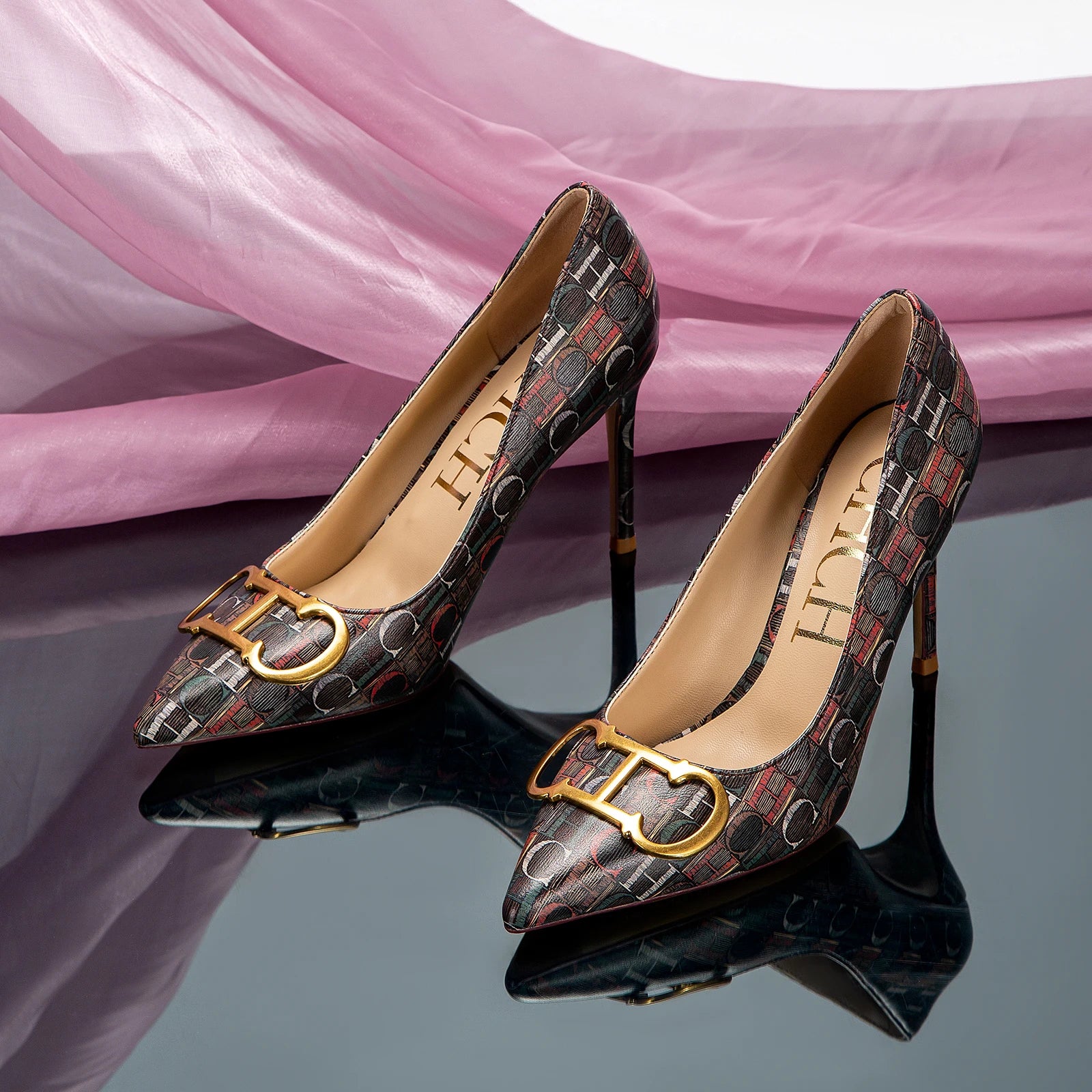 Marque de luxe chaussures pour femmes talons hauts affaires chaussures simples décontractées talon haut fin tête pointue