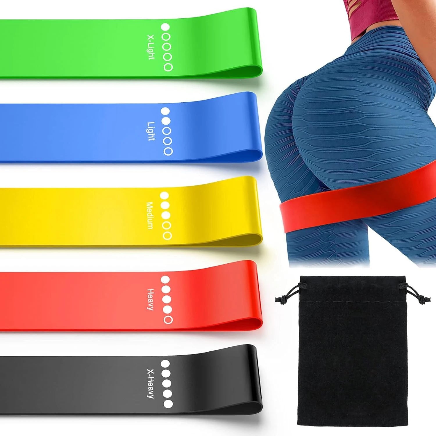 Bandes de résistance TPE, ensemble de Fitness, bandes à boucle en caoutchouc, entraînement de force, extenseur, équipement de gymnastique de Yoga, boucle en caoutchouc élastique