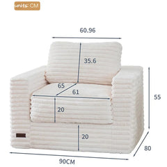 Canapé à compression sous vide enroulable en tissu moderne pour une baie vitrée de balcon simple et moderne, une chaise relaxante pour une seule personne.