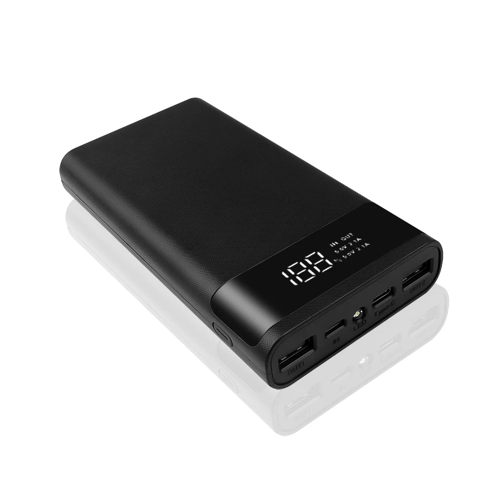 DIY18650 batterie stockage boîte de chargement boîte de rangement sans batterie double USB type-c 5V adapté pour iPhone Xiaomi Huawei