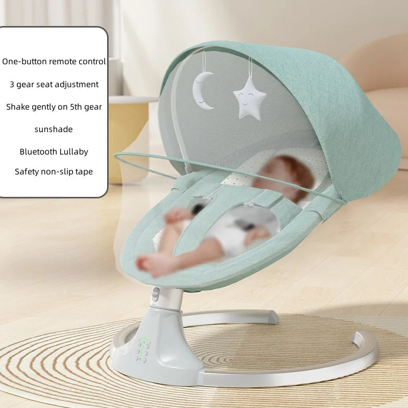Chaise à bascule pour bébé de 6 à 18 mois, berceau électrique inclinable pour nouveau-né, téléphone portable, Bluetooth, musique apaisante
