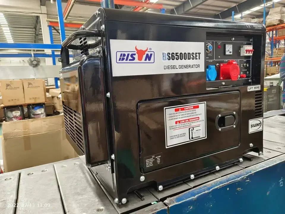 Générateur diesel silencieux électrique de secours, démarrage électrique, monophasé, triphasé, 3KW, 5KW, 6KW, 50Hz