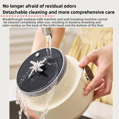 Mélangeurs à grande vitesse 220V, détachables et faciles à nettoyer, silencieux, 1,2 l, Mini machine automatique pour lait de soja, extrait de jus, pâte de riz