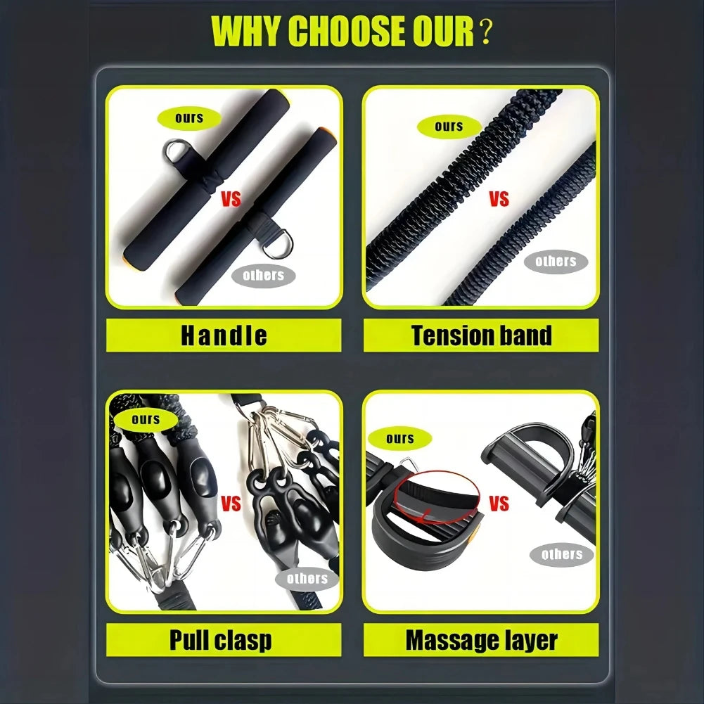 Extracteur de corde de Tension à pédale, équipement d'entraînement, bande de résistance élastique, mousse extensible, Machines de gymnastique de Fitness à domicile