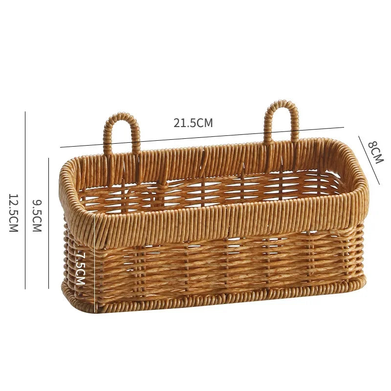 Panier de rangement mural suspendu, panier décoratif tissé à la main, panier de rangement de cuisine pour Pot de fleur de jardin, salon