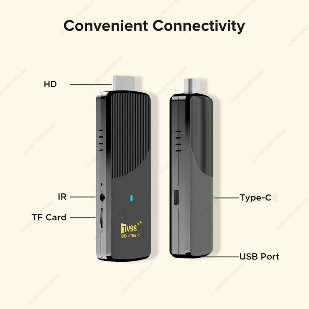 Décodeur Android 14 avec télécommande, lecteur vidéo TV HD 4K, double WiFi 2.4G et 5G, pour films HD, Applications sur Internet