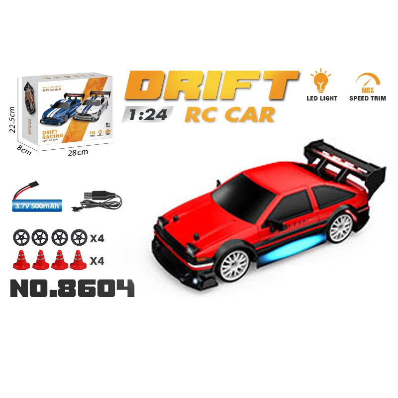 1:24 haute vitesse RC dérive voiture 2.4G 4WD télécommande Mini voiture de course compétition voiture de course jouet pour les enfants