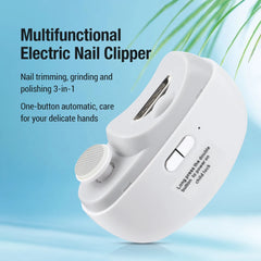 Coupe-ongles électrique, meulage et polissage avec lumière, automatique, Rechargeable, manucure pour bébé et adulte