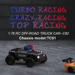 Turbo Racing 1:76 C82 RC voiture Mini voiture RTR entièrement proportionnelle jouets avec lumières fraîches pour camion RC voiture enfants et adultes cadeau