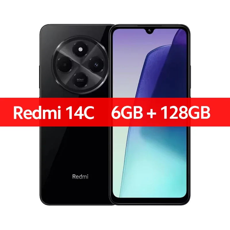 Version mondiale Xiaomi Redmi 14C Smartphone MediaTek Helio G81-Ultra 50MP AI double caméra 6.88 