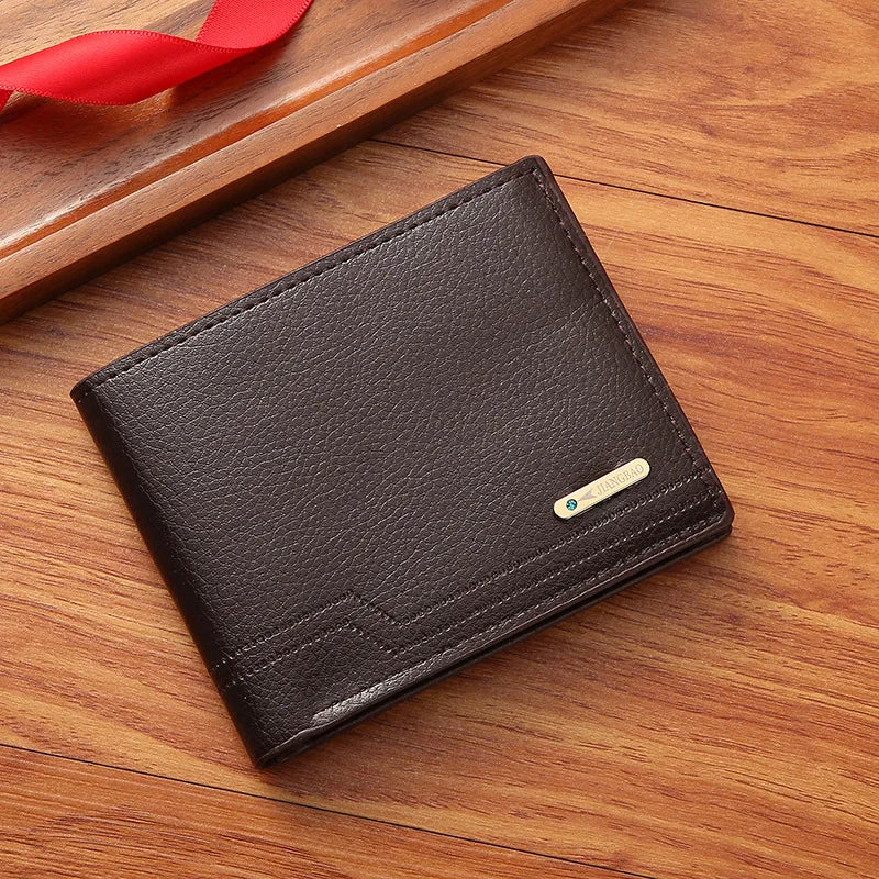 Men Inserts Foldable Wallets Picture Coin Slim Purses Business Money Credit ID Cards Holders Vintage Protection Capacity Bags