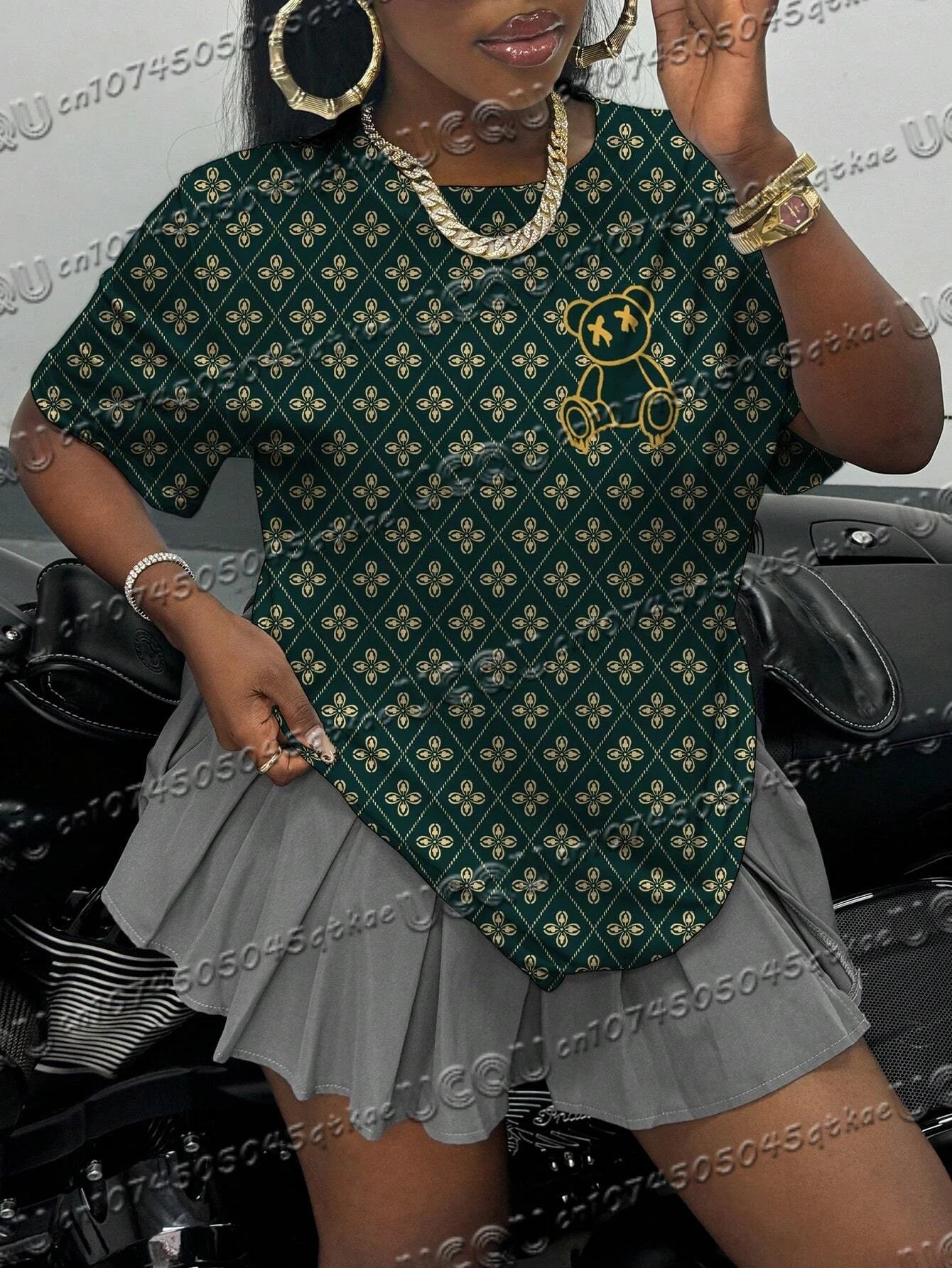 T-Shirt à Manches Courtes et Col Rond pour Homme et Femme, Vêtement de dehors de Marque de Luxe, avec Lettres Imprimées, Collection Estivale