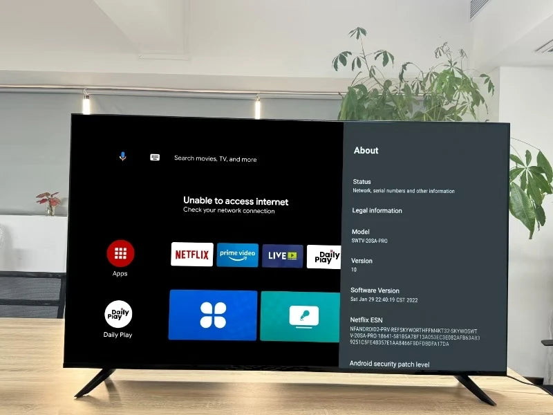 Smart TV LED 4k UHD 32 43 50 55 65 75 85 pouces télévision réseau à domicile Original Android/google Tv prise en charge Youtube Google Play
