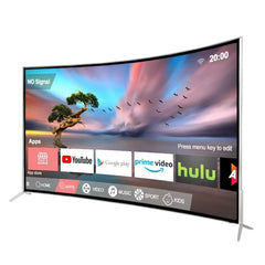 TV LED en gros écran incurvé 55 pouces cadre en métal Smart Android LCD TV Ultra HD 4K télévision intelligente
