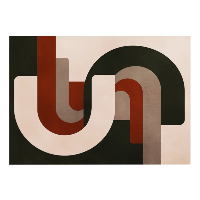 Tapis de luxe léger pour salon, en forme irrégulière, en peluche, polymères de sol, nordique, décor de chambre à coucher, rayé, épais, non ald lea