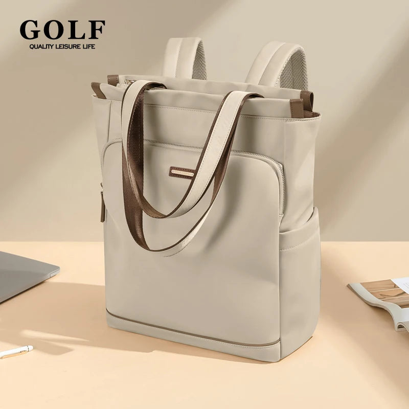 Sac à dos de GOLF pour femmes, sac à bandoulière Convertible, sac à dos d'école esthétique pour dames avec compartiments pour ordinateur portable 15.6 pouces, poche secrète