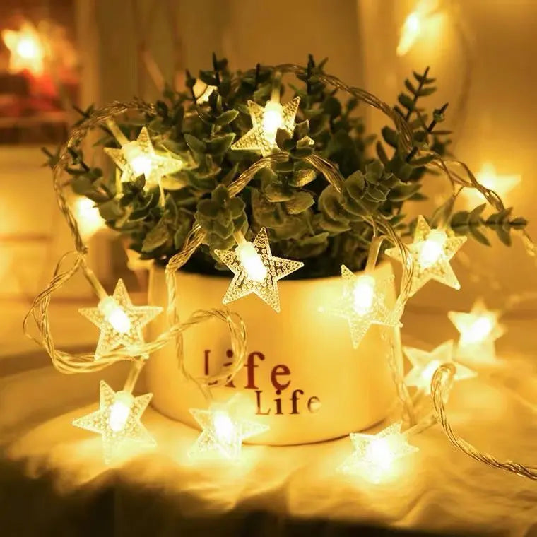 Guirxiété lumineuse boule de cristal LED, décoration d'intérieur, lampe de vacances de Noël, lumières dégradées, à piles, 1.5-10m, 10, 20, 40/80