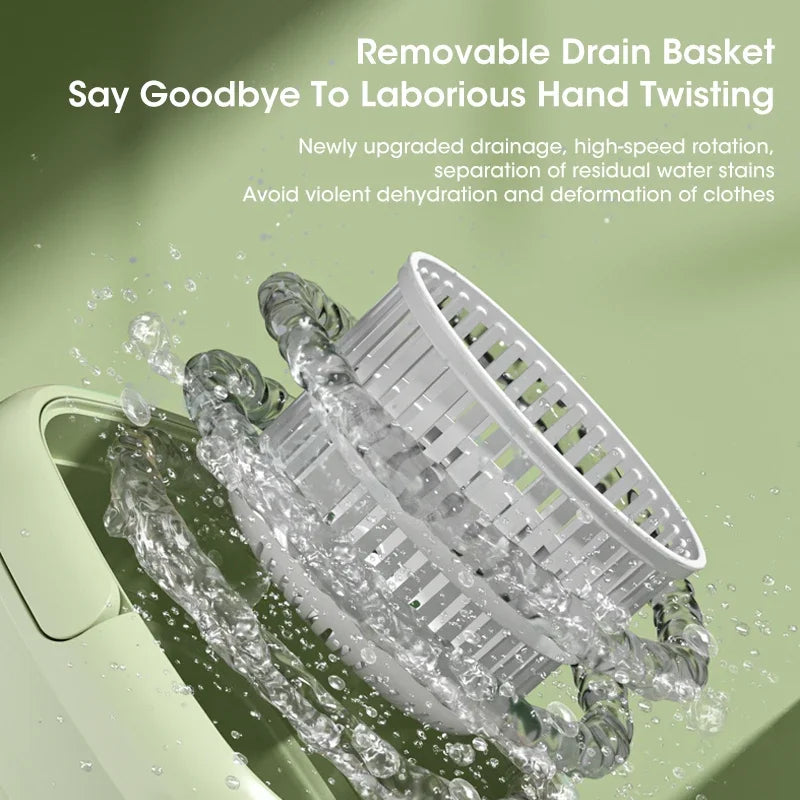 Machine à laver pliante portable pour la déshydratation, mini machine à laver portable, baril de chaussettes, centrifugeuse, vêtements et sous-vêtements