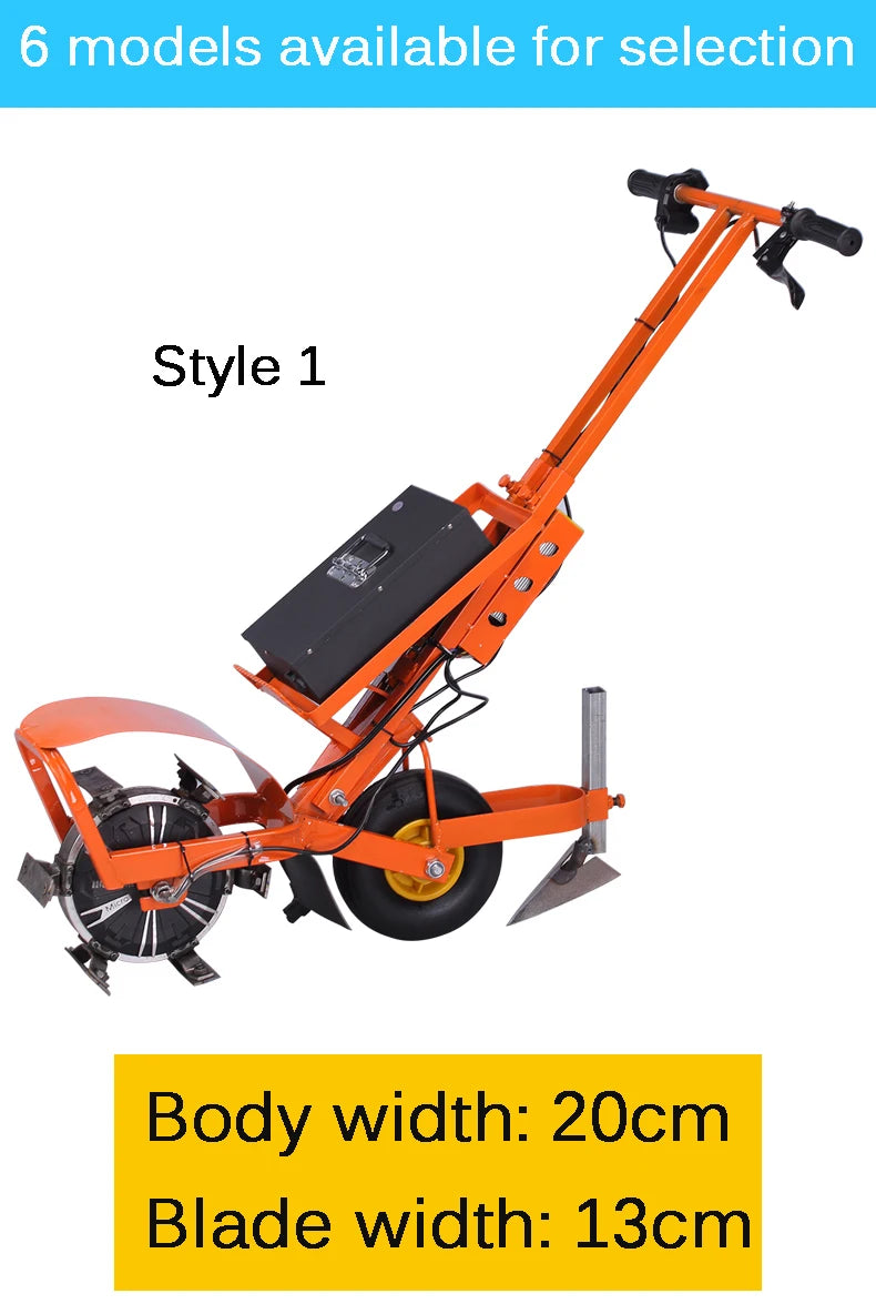 Tondeuse à gazon électrique avec fonction de désherbage et de rotation du sol, désherbage, ameublissement du sol