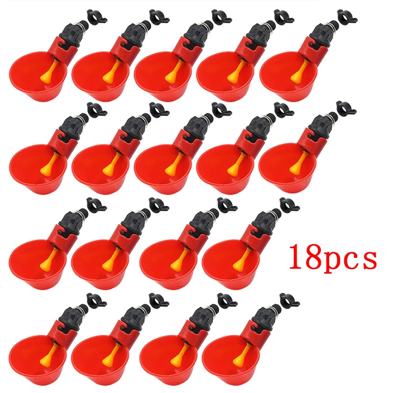 6-36 pièces poulet caille suspendus tasses d'eau mamelon bol à boire oiseaux mangeoire à eau bol abreuvoir tasse pour jardin automatique volaille