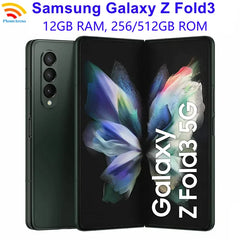 Samsung Galaxy Z Fold 3 Fold3 5G F926B F926U1 F926N 7.6 "pliable 12GB 256/512GB NFC Snapdragon Original 99% nouveau téléphone portable