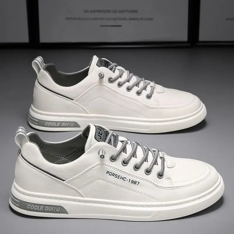 Baskets décontractées en cuir pour hommes, chaussures confortables et imperméables, grande taille 39-44, printemps 2023