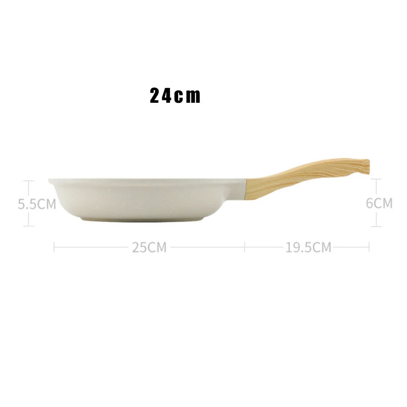 Poêle à frire Durable Wok, Pot en céramique antiadhésif, cuisinière à gaz à Induction, ustensiles de cuisine universels, casserole de cuisson pour Steak, poêle antiadhésive