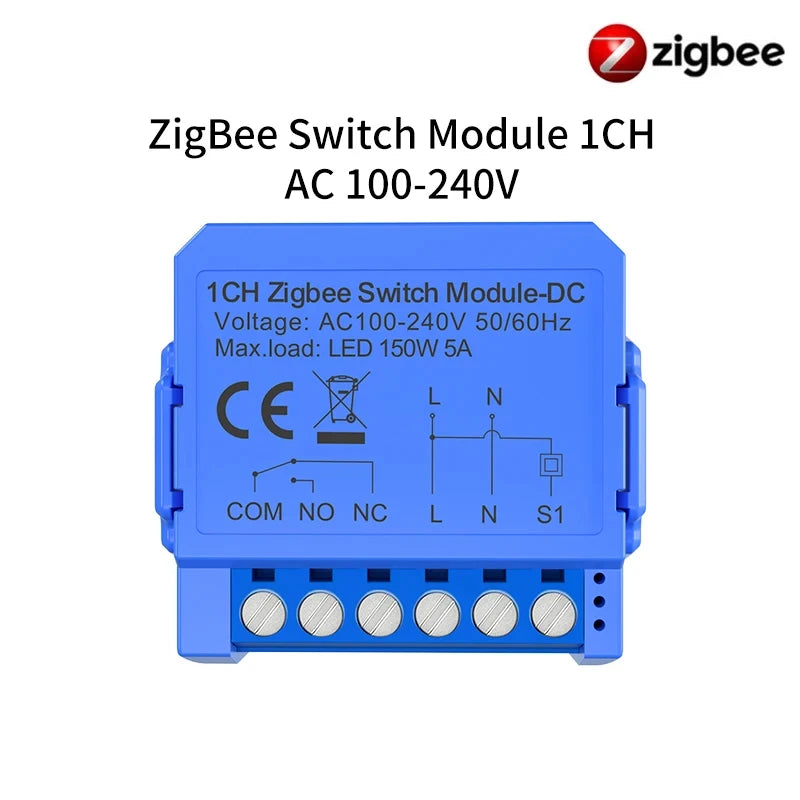 MIUCDA Tuya WiFi/ZigBee Module intelligent, relais de Contact sec DC 24-32 V/AC 100-240 V bricolage relais de disjoncteur universel pour Alexa Google Home