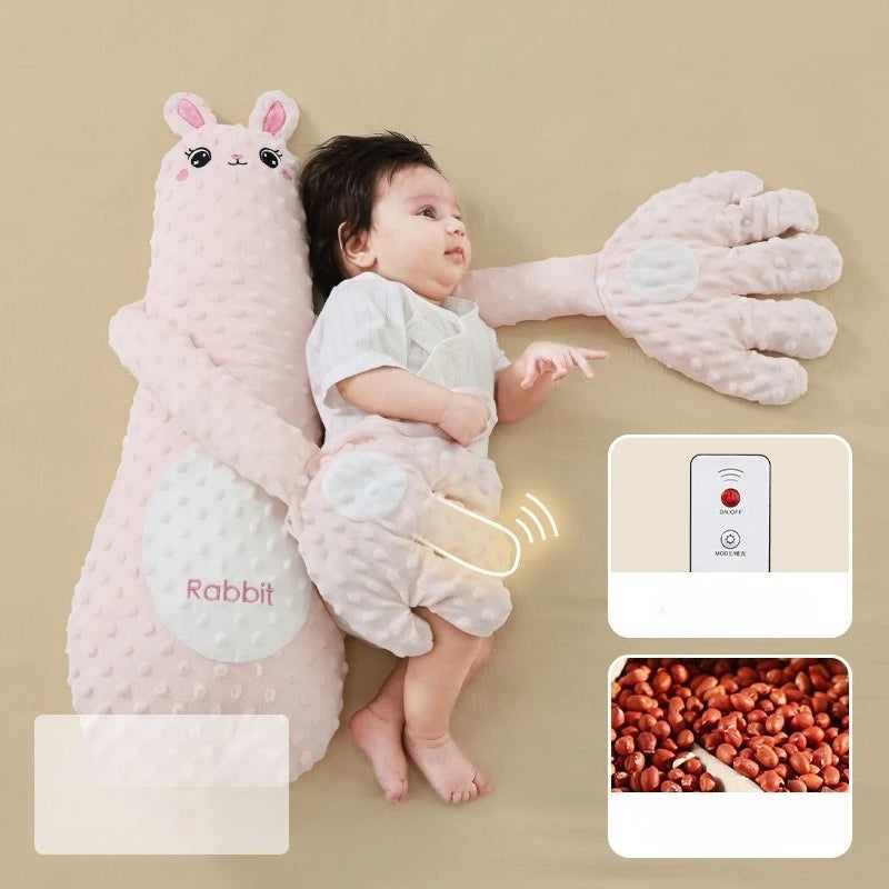 Poupée de tapotement pour bébé, avec paume apaisante, télécommande, oreiller électrique pour les mains, palmier apaisant, cadeau pour nouveau-né