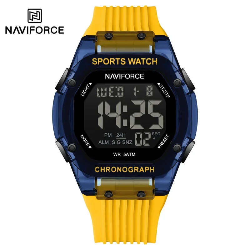 NAVIFORCE NF7113 montre pour hommes mode populaire bracelet en Silicone 5ATM étanche électronique Simple calendrier horloge