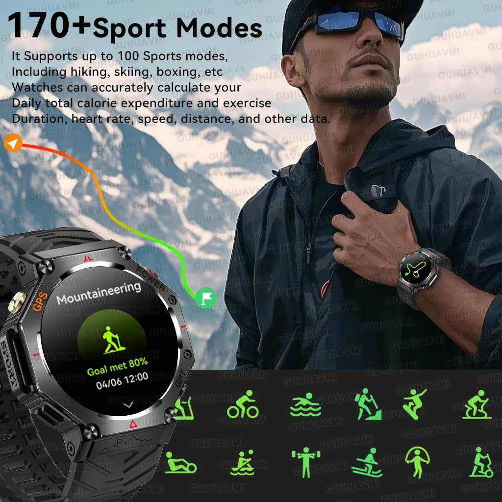 Nouveau t-rex 3 Ultra extérieur GPS montre intelligente 5TM étanche intégré double bande GNSS altimètre sport natation hommes montres intelligentes militaires