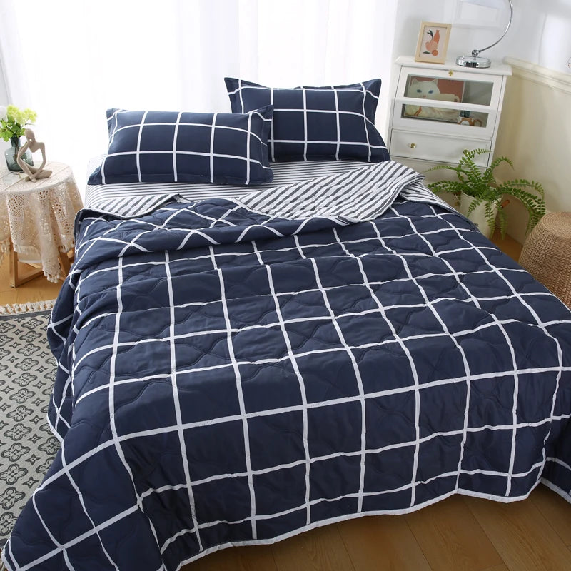 Couette d'été matelassée imprimée marguerite, taie d'oreiller ou couettes simples, douce et respirante, simple, Double, lavable, mince