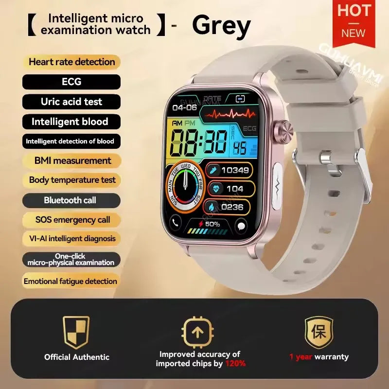 2025New moniteur de santé montre intelligente femmes analyse ECG pression artérielle piste Menstruelle appel BT 1.39 pouces écran Smartwatch dames