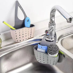 Évier créatif bleu ciel, support de rangement et de Drainage, sac suspendu, robinet de cuisine, panier de rangement et suspendu réglable, 1 pièce