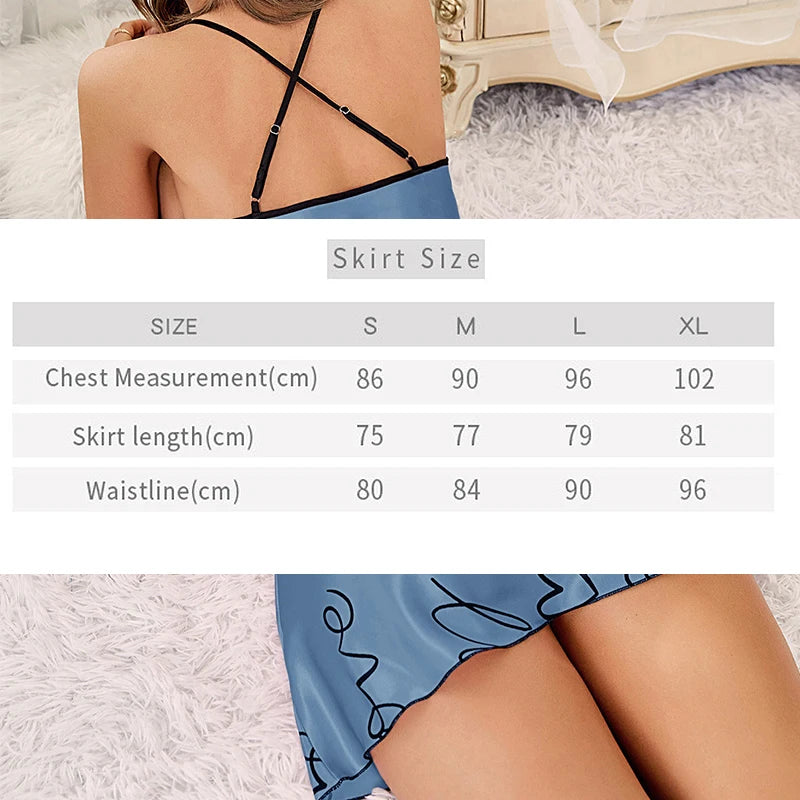 Vêtements de nuit sexy femmes soie licou chemise de nuit nuit sexs robe dames bretelles pyjamas rose vêtements de détente doux vêtements de nuit Homewear