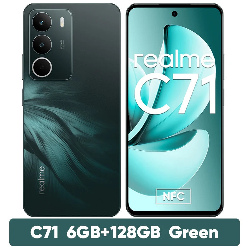 [Première mondiale] realme C71 Smartphone 6300mAh batterie 45W Charge 6.67 "120Hz affichage 50MP AI caméra UNISOC T7250 Chipset NFC