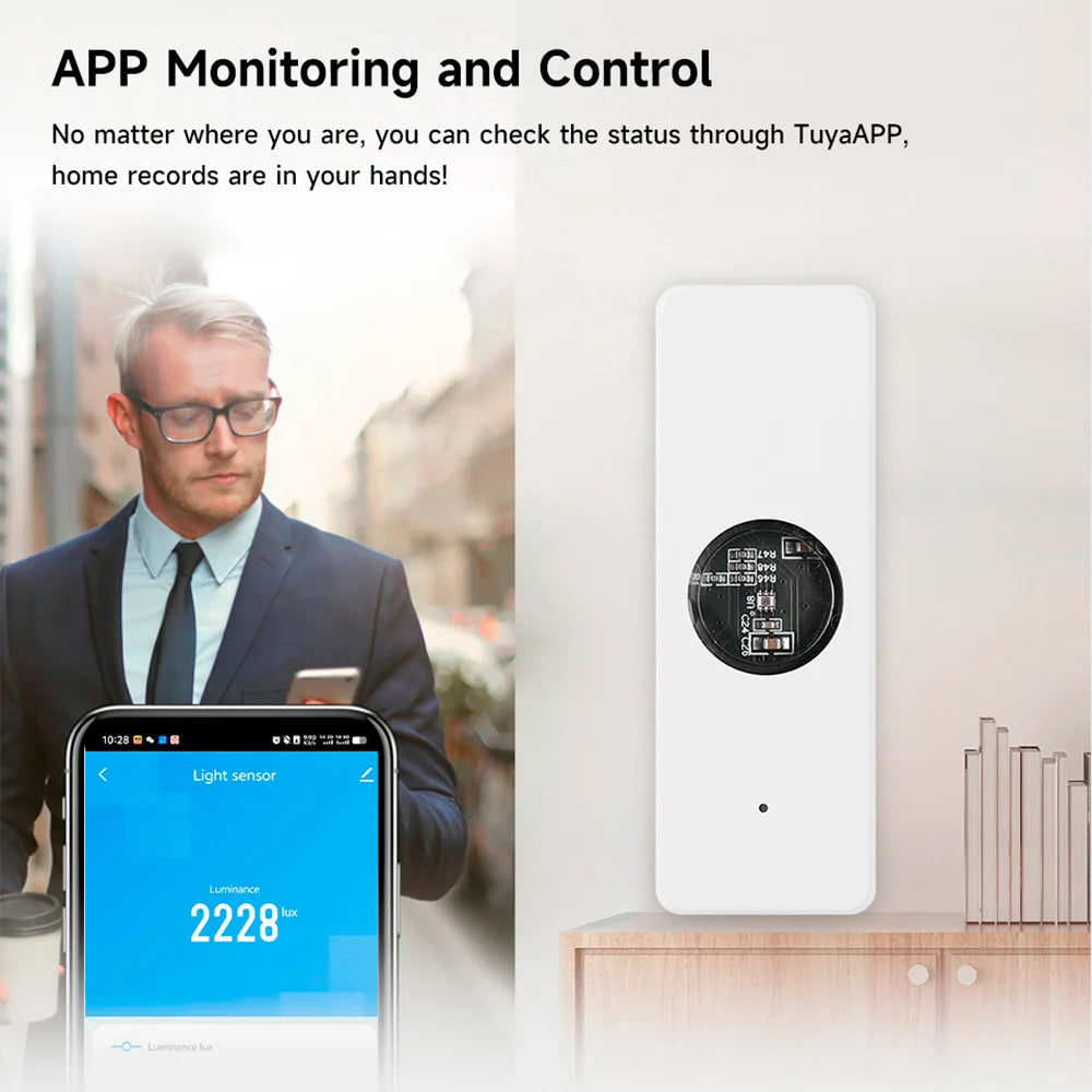 Tuya ZigBee capteur de lumière capteur de Luminance détecteur de luminosité d'éclairage domotique intelligente App contrôle détecteur de lumière Tuya