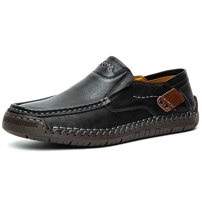 Chaussures en cuir faites à la main pour hommes, mocassins confortables et décontractés, chaussures plates à enfiler, offre spéciale, mocassins de marche pour hommes