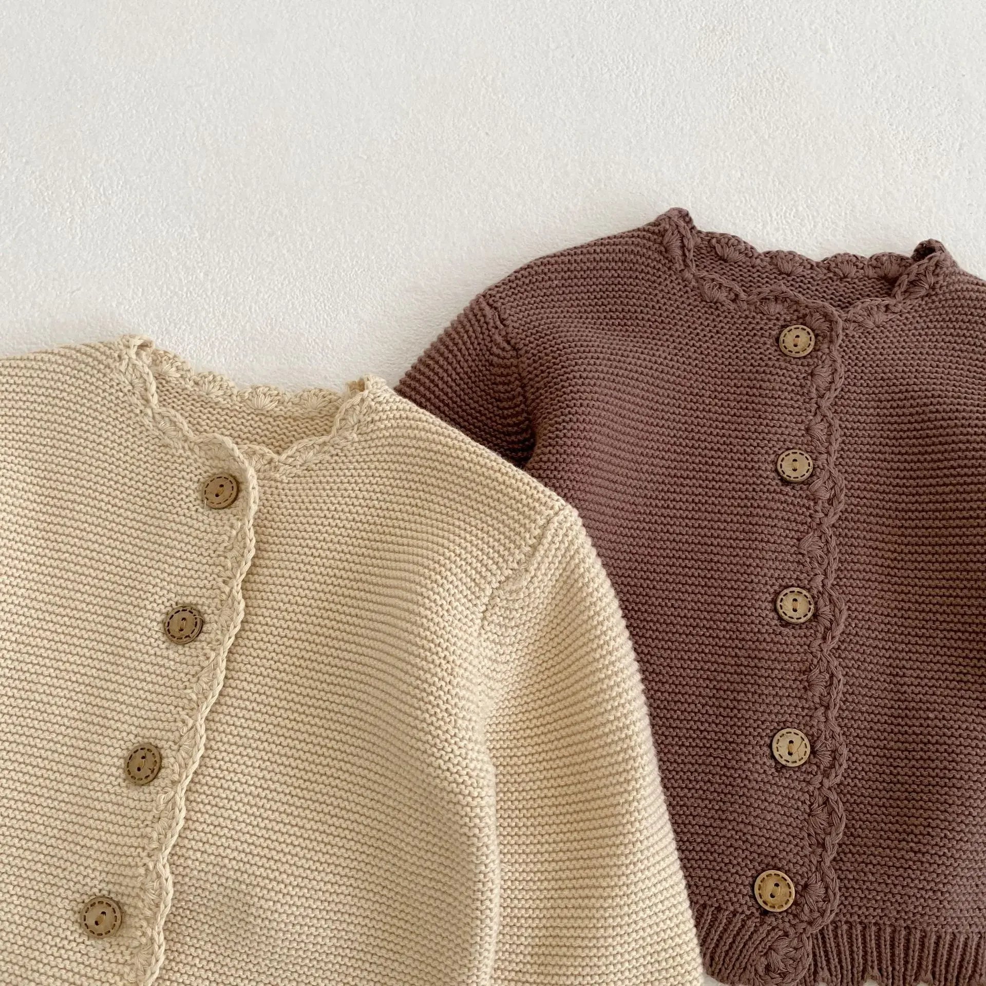 Pull à manches longues pour bébés, manteau pour garçons et filles, cardigan à col rond, veste pour tout-petits, vêtements solides et polyvalents, automne, nouveau, 2024
