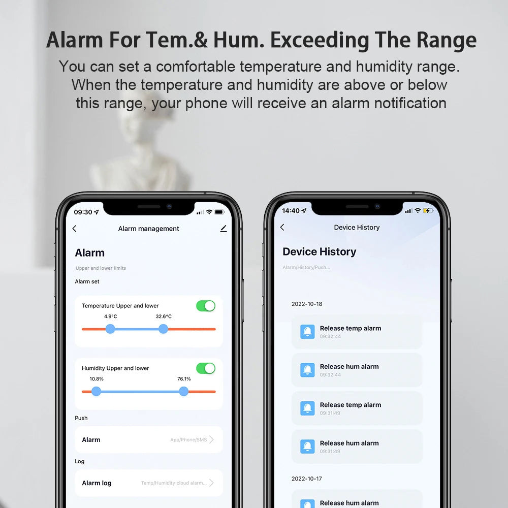 Tuya WiFi/Zigbee capteur intelligent de température et d'humidité écran LCD intérieur thermomètre moniteur fonctionne avec Alexa Google Assistant