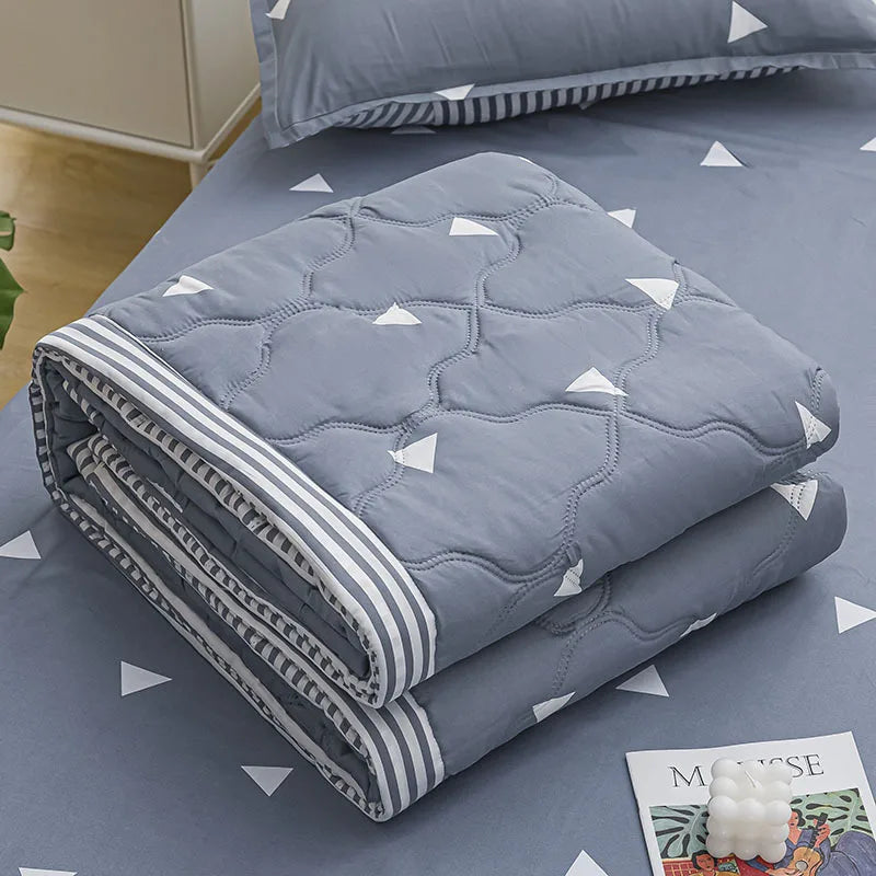 Couette d'été matelassée imprimée marguerite, taie d'oreiller ou couettes simples, douce et respirante, simple, Double, lavable, mince