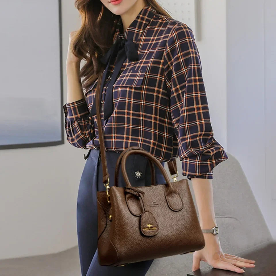 Sac à Main en Cuir PU à 3 Couches pour Femme, Sacoche de Luxe à Bandoulière de Bonne Qualité, à la Mode