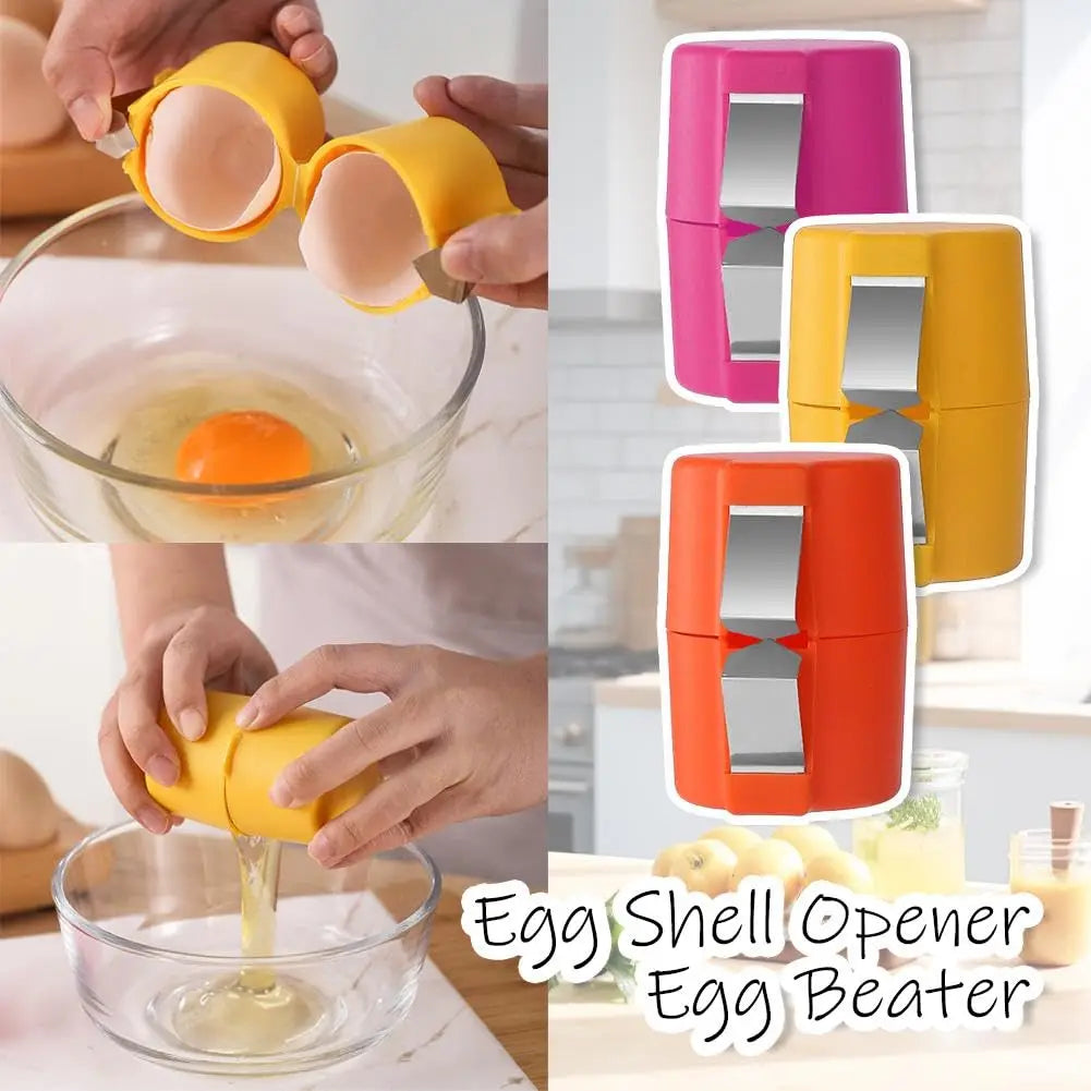 1/2pcs Egg Shell Opener Egg Cracker for Raw Eggs Hard Boiled Egg Peeler Egg Cube Egg Separator Handheld Tool Kitchen Gadgets