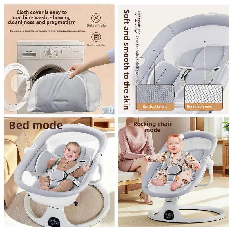 Nouveau bébé multi fonctionnel berceau électrique berceau nouveau-né intelligent coaxial bébé bébé couché berceau plat panier de couchage