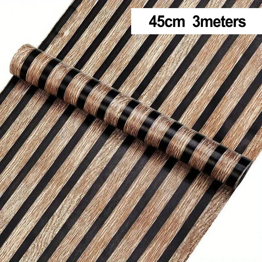 Home Renovation PVC Wall Stickers Imitation Wood Grain 45cm*3 Meters Color Variations Easy Installation Effortless Cleaning