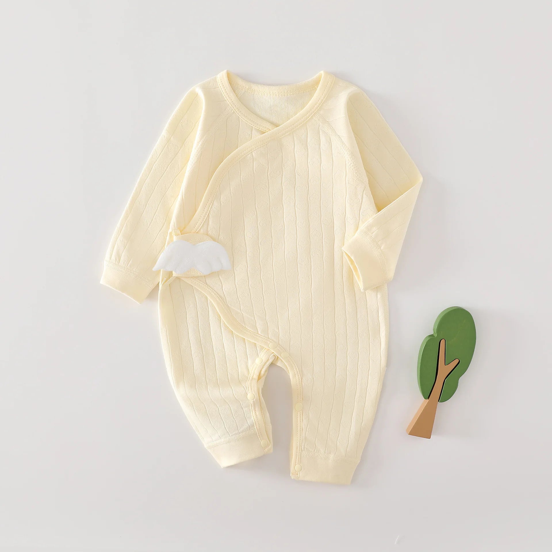 AYNIGIELL printemps et automne 0-6 mois barboteuses pour bébé nouveau-né filles et garçons 100% coton vêtements nouveau-né bébé couleur unie combinaison