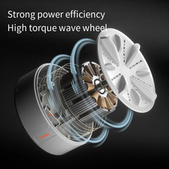 Mini Machine à Laver Portable à Trois Vitesses avec Turbine Rotative, USB, pour Sous-Vêtements, Chaussettes, Voyage